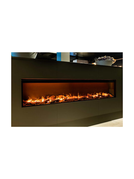 Faber Wall Mounted Electric Fireplace 2000W 121x80cm Black