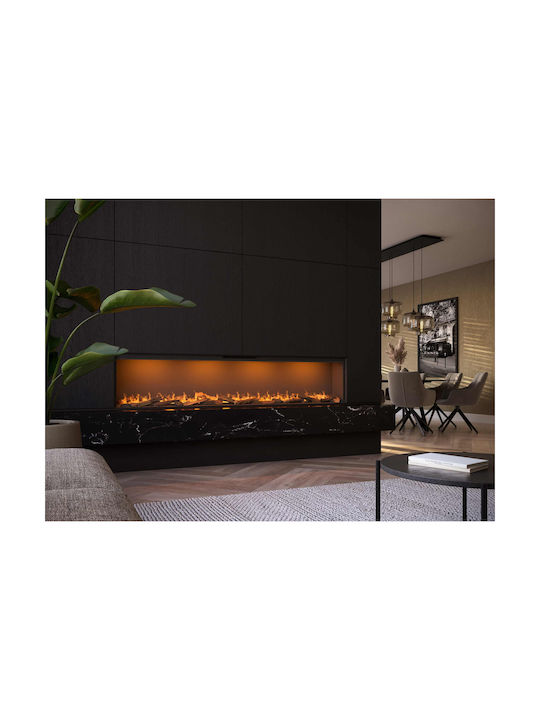 Faber Wall Mounted Electric Fireplace 2000W 121x80cm Black