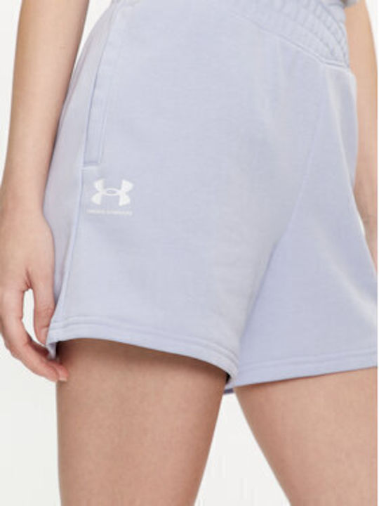 Ua Rival Women's Terry Sporty Shorts Blue