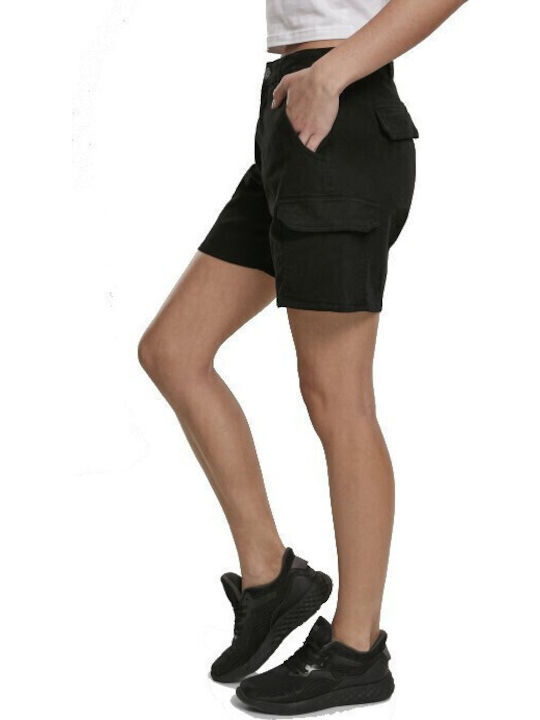 Femei Talie înaltă Pantaloni scurți Black