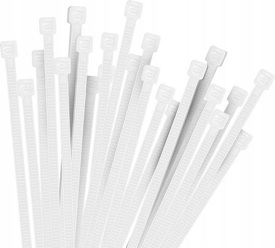Legături Cablu Plastice 100mmx2.5mm În Culoare Albă 100 Bucăți ZK11133QWS48