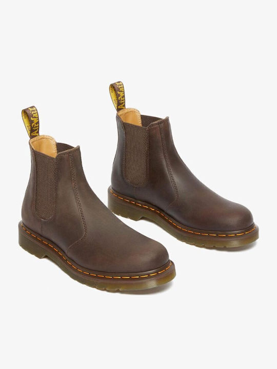 2976 Ys Δερμάτινα Ανδρικά Chelsea Μποτάκια Dark Brown