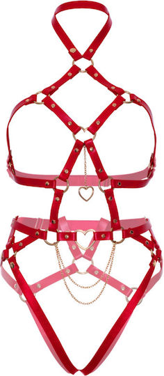 Leg Avenue Heart Harness Rote