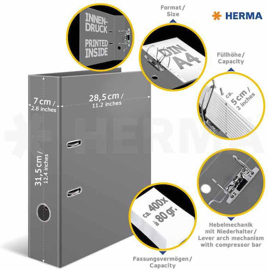 Herma Ντοσιέ 8/32 για Χαρτί A4 Ροζ