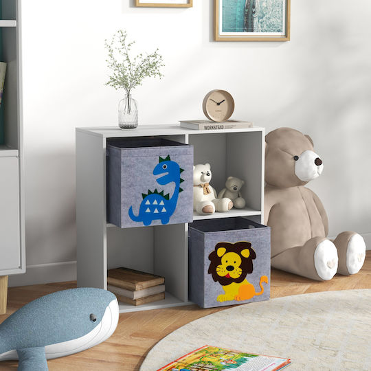 Kinderregal Wandhalterung Weiß 61,8x29,9x61,8cm