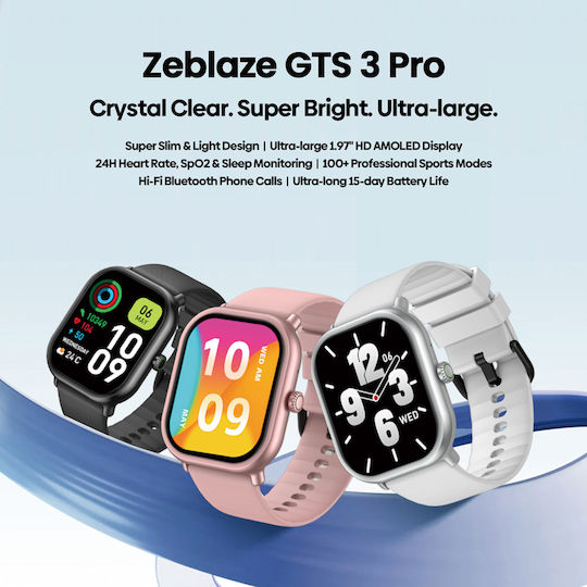 Zeblaze GTS 3 Pro 46mm Smartwatch with Heart Rate Monitor (Black)