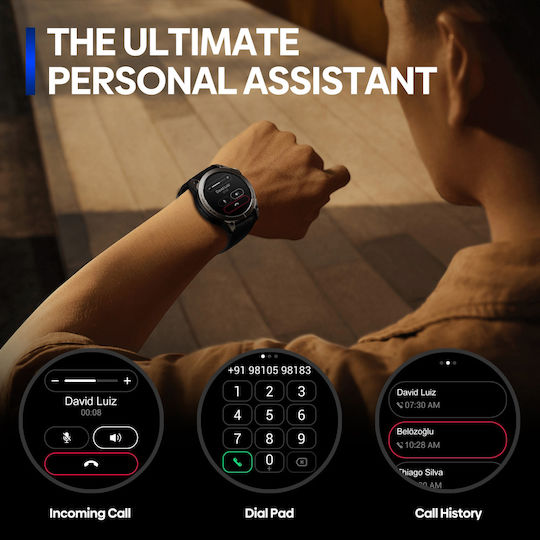 Zeblaze Stratos 3 Pro Aluminium 46mm Smartwatch mit Pulsmesser (Schwarz)