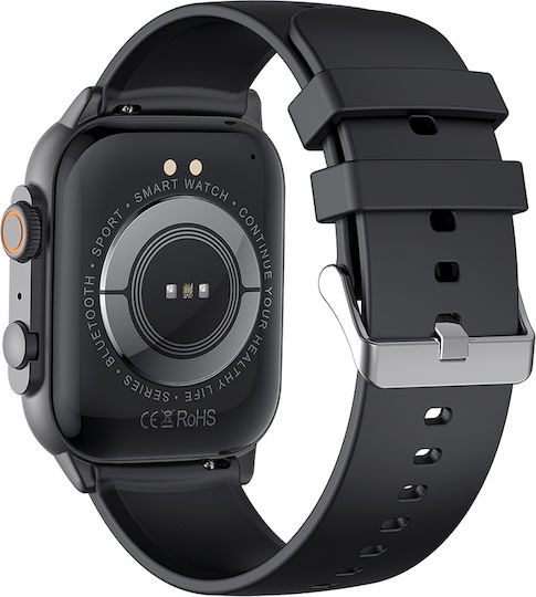 XO J9 Smartwatch with Heart Rate Monitor (Black)