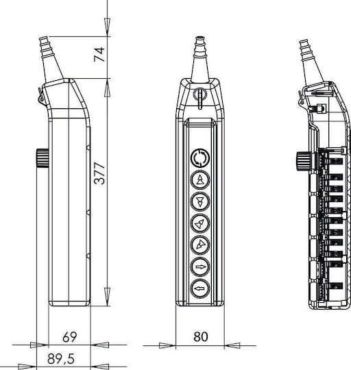 Spamel Бутон Индустриални бутони PKS-8W07