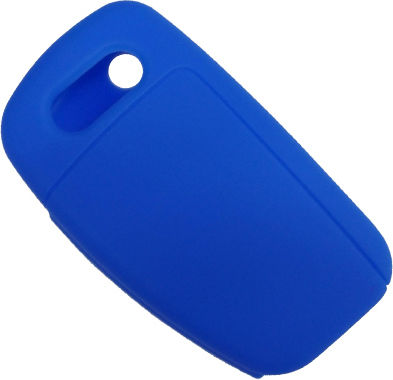 Car Key Cover Case made of with 3 Buttons for Audi in Blue Color