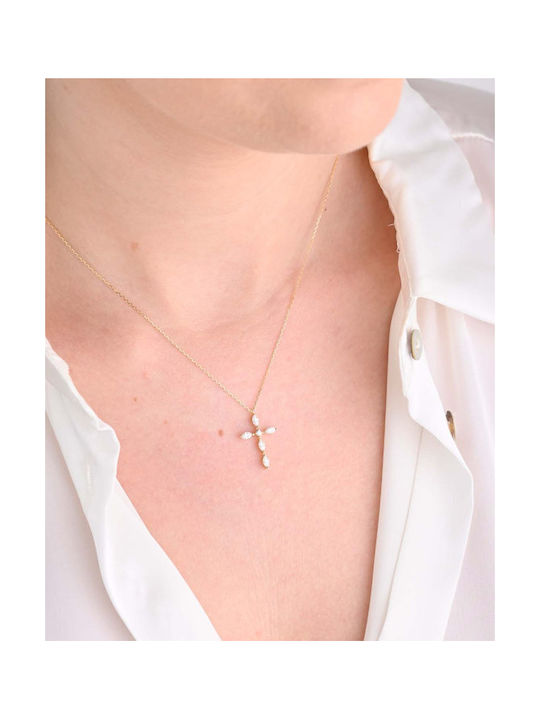 Savvidis Gold Kreuz 18K mit Kette