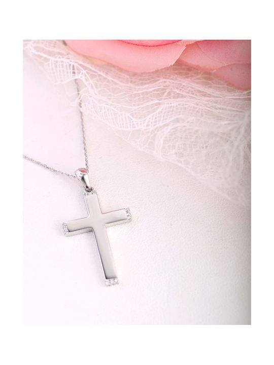 Savvidis White Gold Cross 18K with Chain