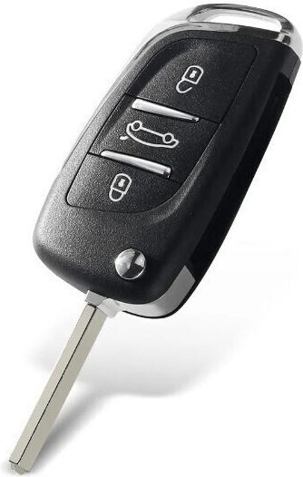 Klappbar mit 3 Tasten für Peugeot / Renault