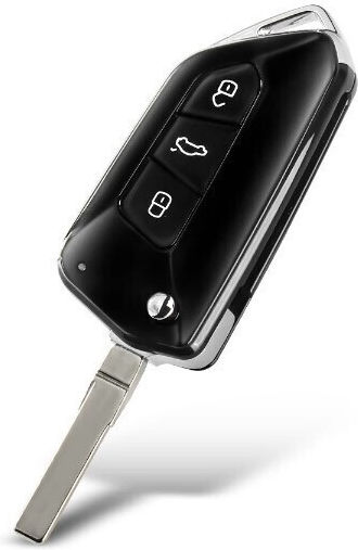 Foldable Car Key Shell with Blade with 3 Buttons for VW / Skoda / Renault / Seat