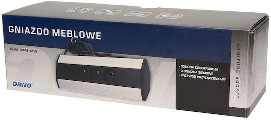 Orno Power Strip 3 Positions with Cable 1.8m