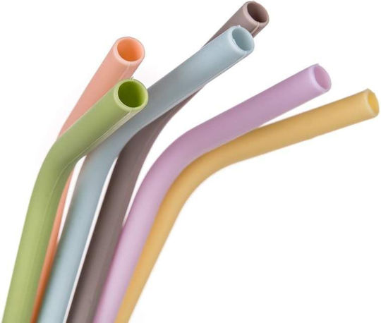 Banquet Straws Silicone with Brush 6pcs