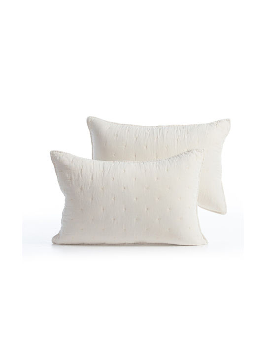 Nef-Nef Homeware Elements Pillowcase Set Oxford Quilted Grey 52x72cm.