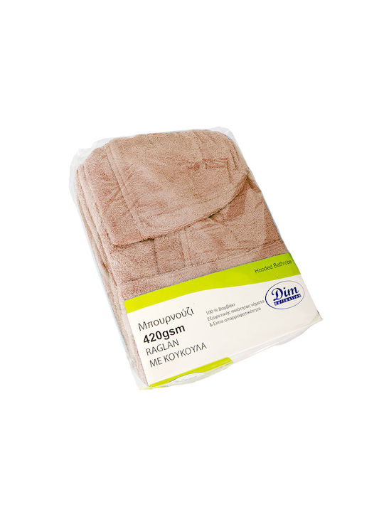 Dimcol Bathrobe with Hood Beige 420gr/m²