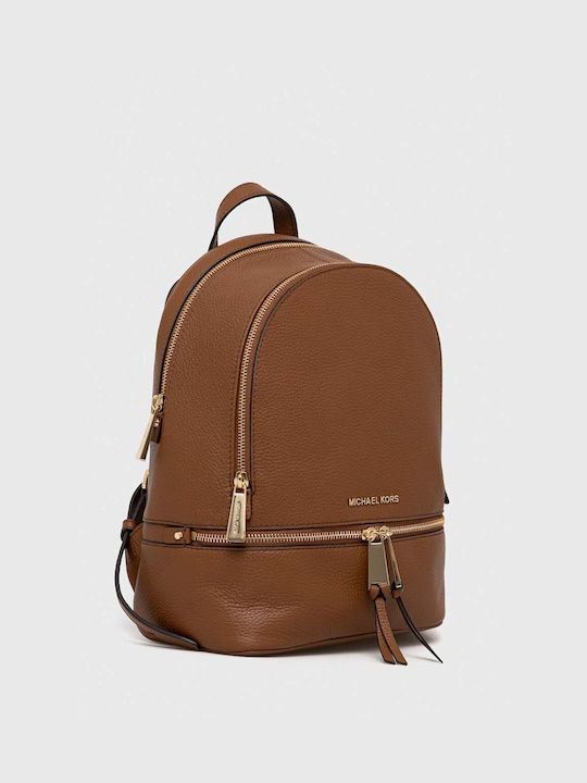 Michael Michael Kors Women's Leather Backpack Color Brown Small Plain 30s5gezb1l