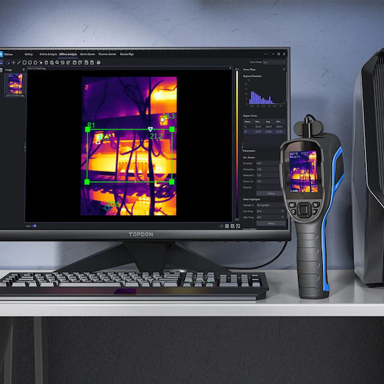 Topdon Tc004 Handheld Thermal Camera with 3.5" Screen for Temperatures from 20°C to 350°C