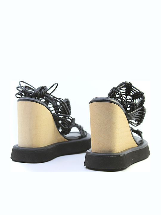 Δερματινες Μαυρες Πλατφορμες Paloma Barcelo Musa 0822681 Napa Silk Black