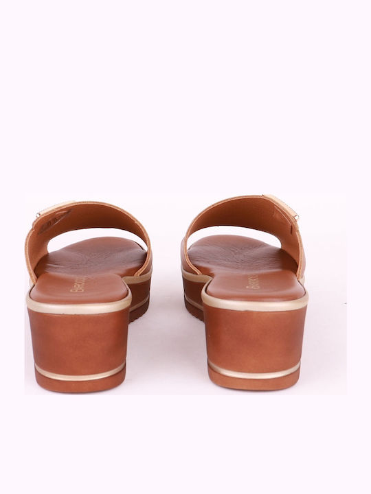 Damenplattformen Tabac Braun