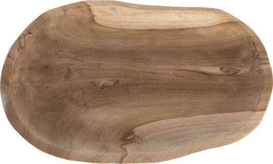 HomeMarkt Tavă Decorativă Din Lemn Ovală 45x5cm