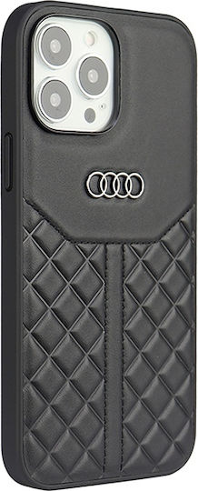 Audi Задна корица Кожа / Пластмаса Черен (iPhone 13 Pro Max)