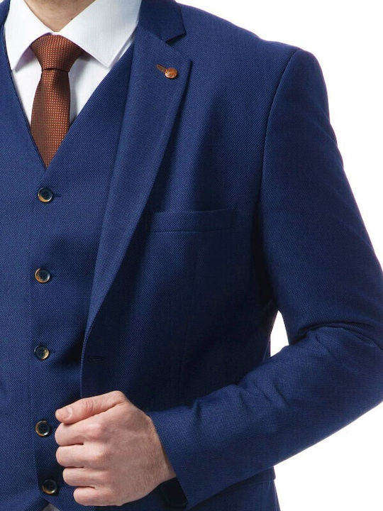 Men's Suit with Vest Navy
