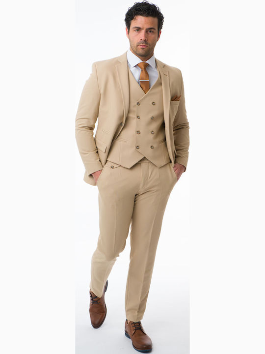 Summer Men's Groom's Suit Tabac