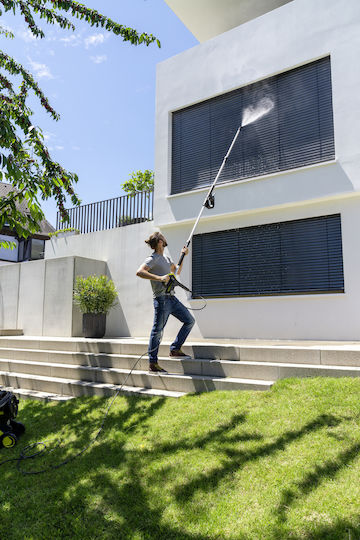 Karcher Pressure Washer Nozzle Cleaning of glass surface fronts