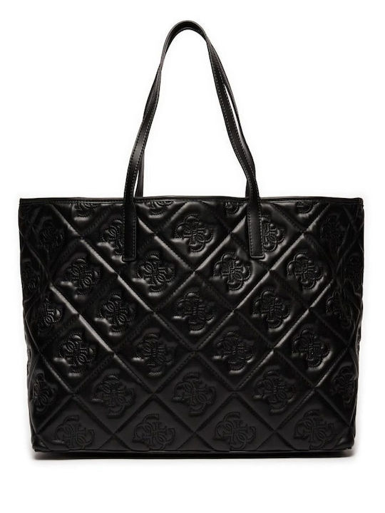 Guess Set Leder Damen Tasche Tote Hand Schwarz