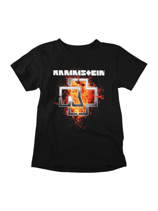 Softworld Rammstein Lava Logo T-shirt Μαύρο