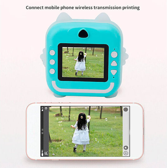 Lamtech Compact Παιδική Φωτογραφική Μηχανή 2MP με Θερμική Εκτύπωση Γαλάζια