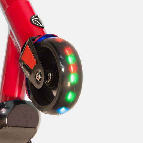 MomoDesign Flasher Ηλεκτρικό Παιδικό Πατίνι με 14km/h Max Ταχύτητα και 8km Αυτονομία σε Κόκκινο Χρώμα