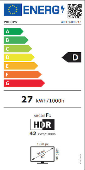 Philips Smart Τηλεόραση 40" Full HD LED PFS6009 HDR (2023) 40PFS6009/12