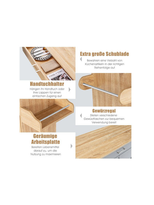 Floor Kitchen Cabinet Brown 116x40x85cm