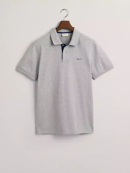 Contrast Polo T-shirt Γκρι