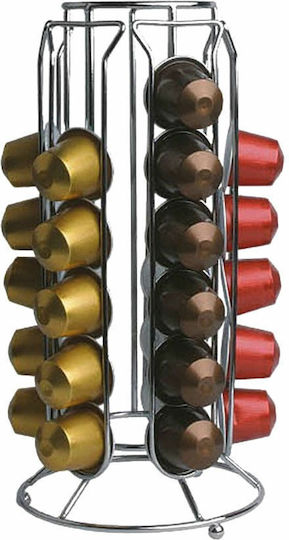 Estia Metal Capsule Stand for 30 Nespresso Pods 12.2x12.2x25.3cm 01-1551