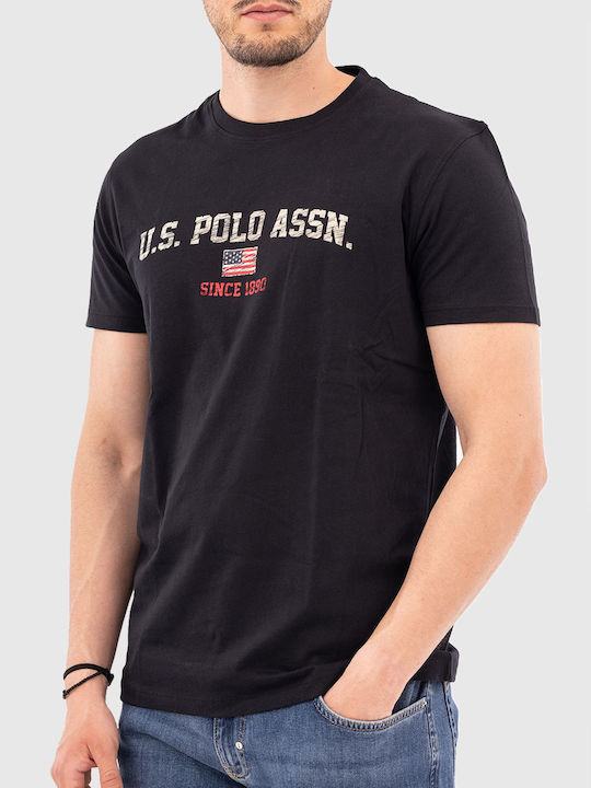 U.S. Polo Assn. Mick T-shirt Bărbătesc cu Mânecă Scurtă Black