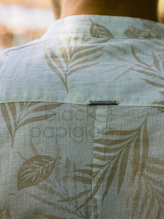 Long-sleeved Linen Shirt Beige