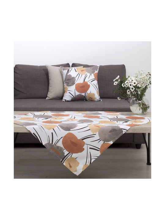 Dimeco Doris Decorative Pillow Case 100% Cotton Brown 45x45cm