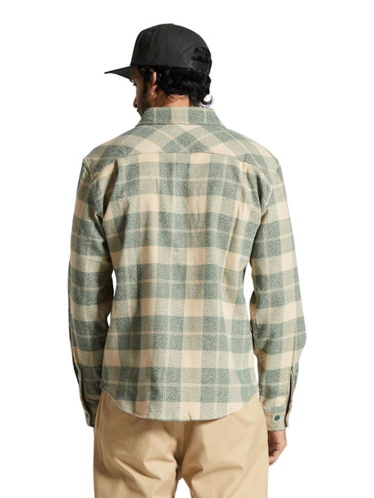 Brixton Men's Shirt Checked Green