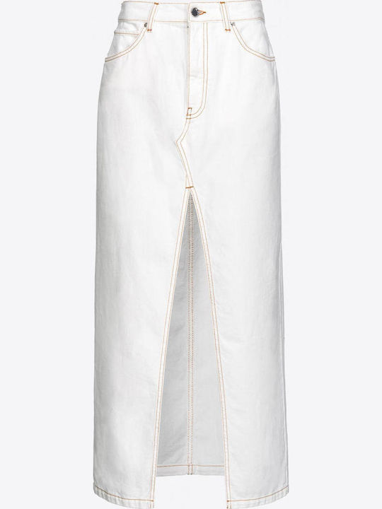 Τζιν Midi Φούστα Denim/white