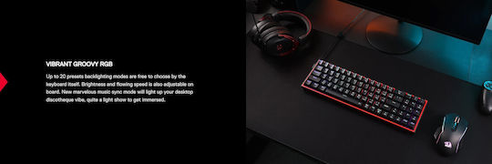 Redragon K628-RGB Pollux Gaming Μηχανικό Πληκτρολόγιο 75% με Custom Red διακόπτες και RGB φωτισμό (Αγγλικό US)