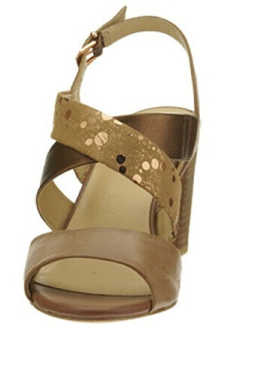 Caprice Anatomic Leather Women's Sandals Brown