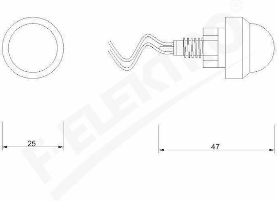 LED Anzeigelampe 230V Gelb 1Stück F4.0072