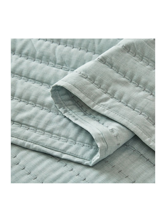 Liolios Home Da Capo Tagesdecke Übergröße Aqua 240x260cm