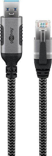 Goobay Конвертор USB-A мъжки към RJ-45 женски Черен 1бр 70498