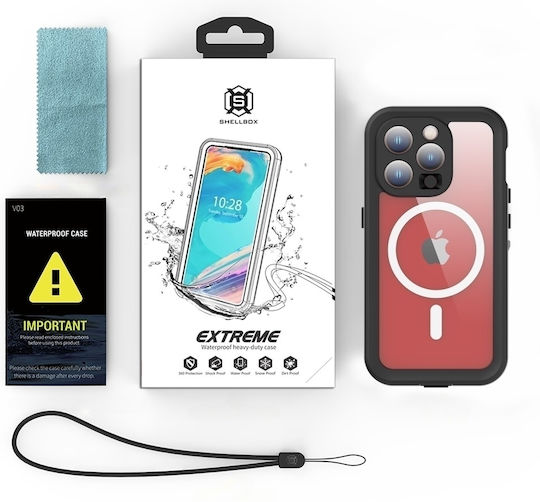 Shellbox m66228z Back Cover Σιλικόνης Αδιάβροχο Μαύρο (iPhone 15 Pro)